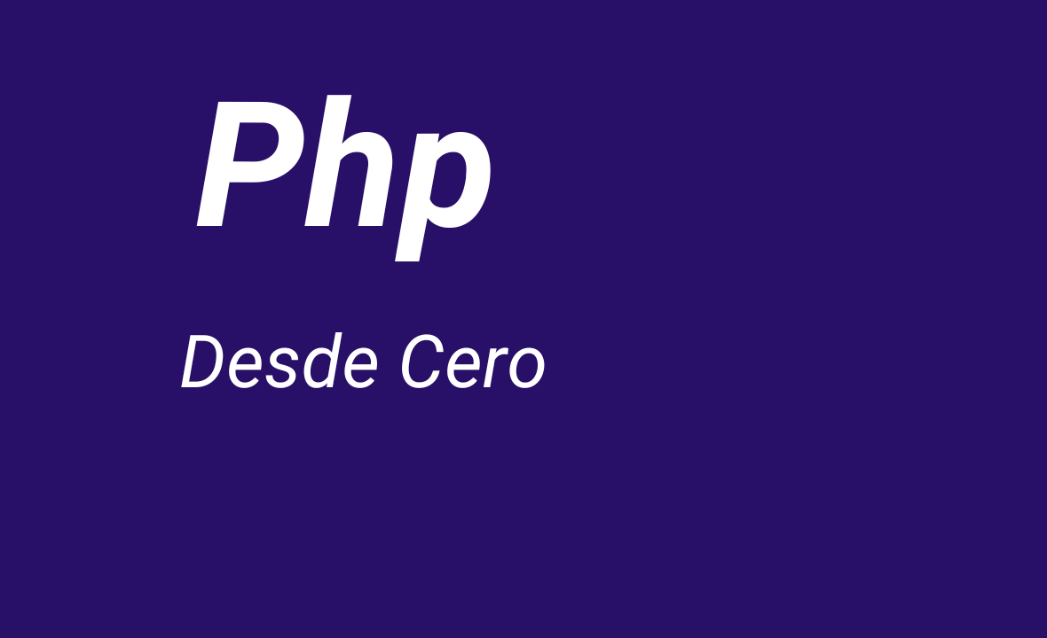 php desde cero